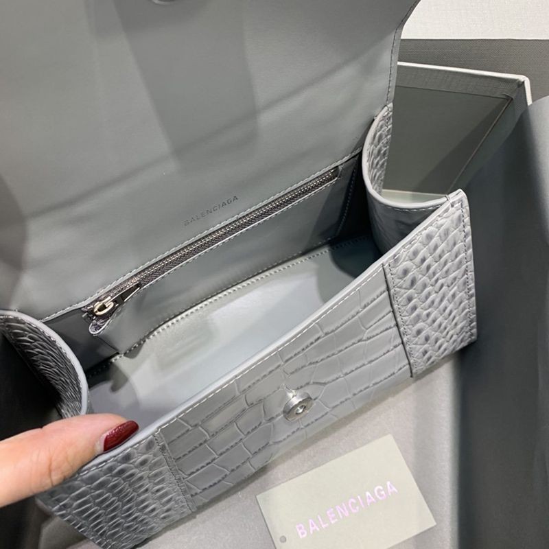 最安値挑戦バレンシアガ クロコダイル型押し*HOURGLASS 偽物 ハンドルバッグ bah52828N級品