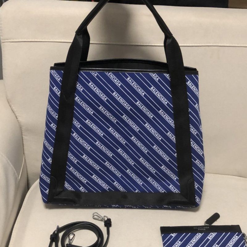 ☆超人気☆バレンシアガ トートバッグ 偽物/NAVY CABAS S ネイビーカバス bam92594