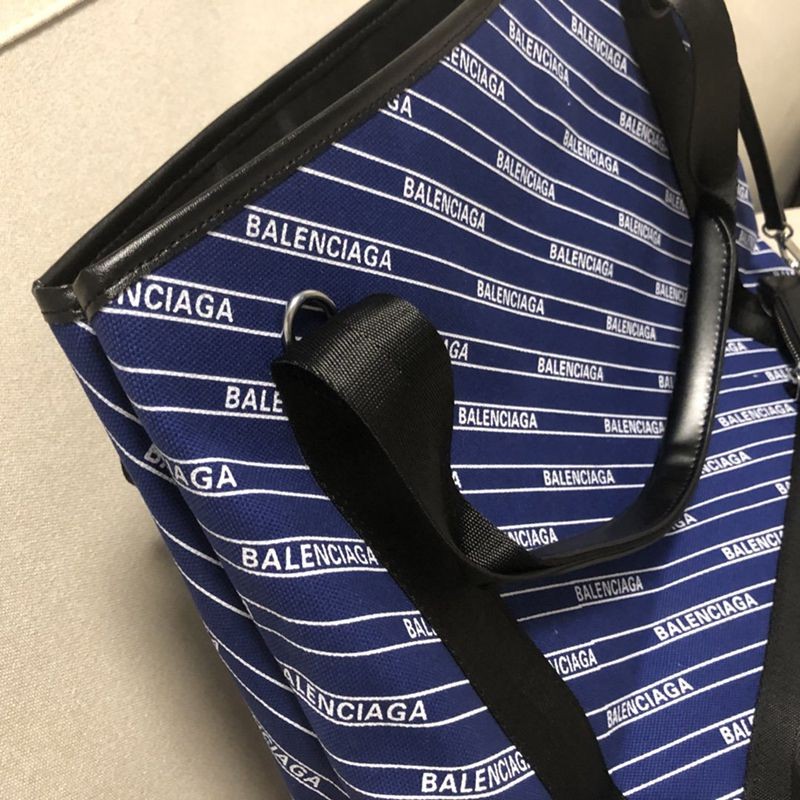 ☆超人気☆バレンシアガ トートバッグ 偽物/NAVY CABAS S ネイビーカバス bam92594品質保証