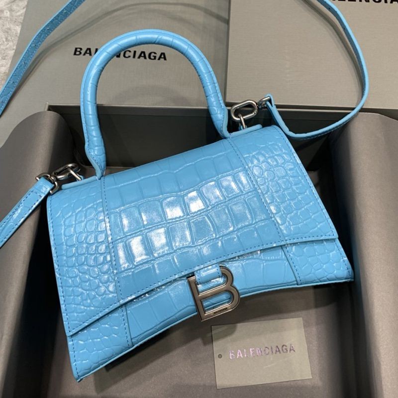 累積売上総額第１位！バレンシアガ クロコダイル型押し*HOURGLASS コピー ハンドルバッグ ban33405