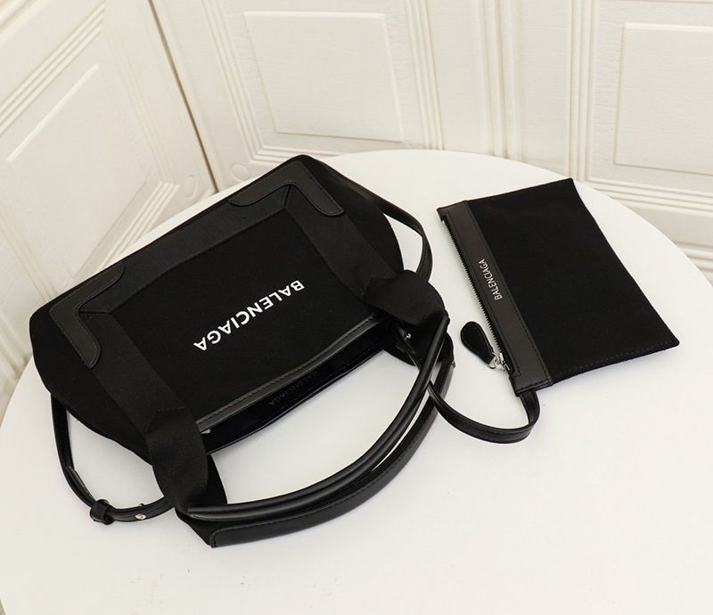 【即発】バレンシアガ ネイビーカバス コピー XS 2WAYトート ブラック×ブラック ban70970高い品質