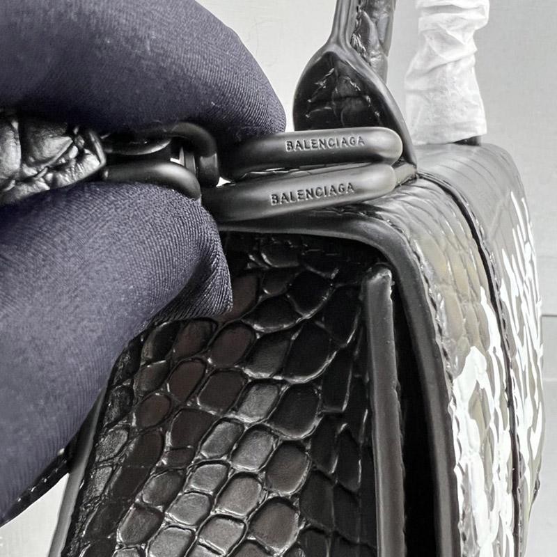 21-22AW バレンシアガ アワーグラスシェイプ コピーSmallトップハンドルバッグ baq09864N級品