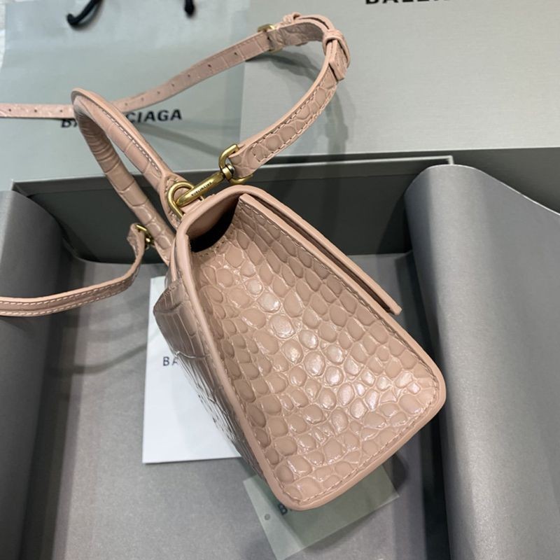 秋冬新作バレンシアガ クロコダイル型押し*HOURGLASS コピー ハンドルバッグ bar82354激安送料無料