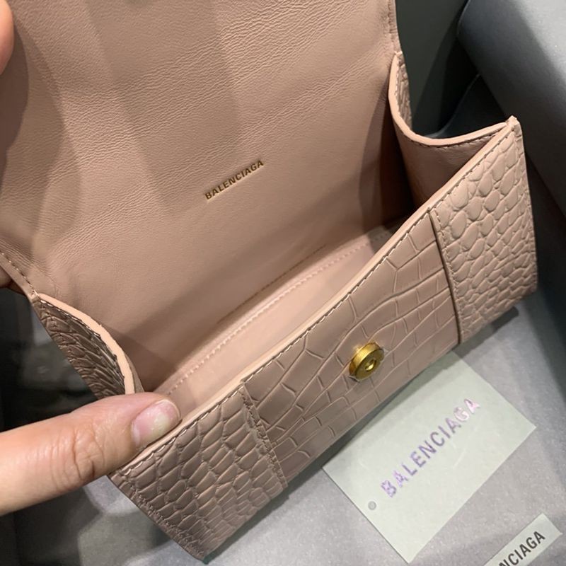 秋冬新作バレンシアガ クロコダイル型押し*HOURGLASS コピー ハンドルバッグ bar82354N級品