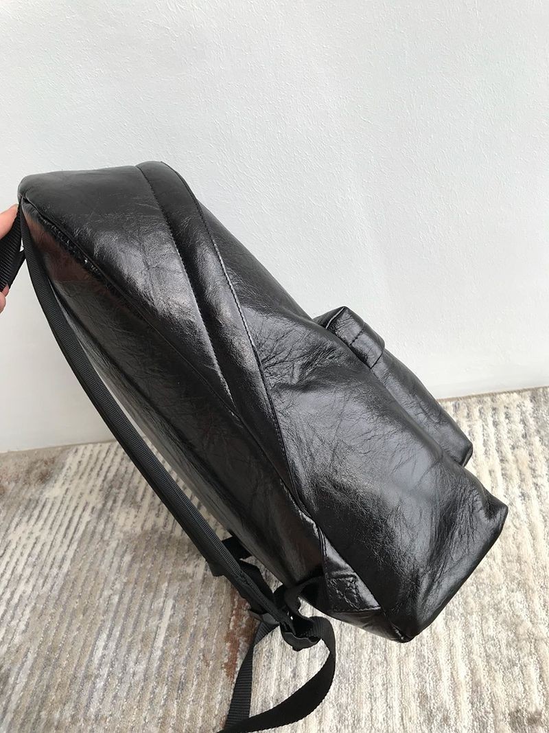 ★関税/送料込★バレンシアガ Arena ロゴ レザー バックパック コピー ブラック 人気 bav86760高い品質