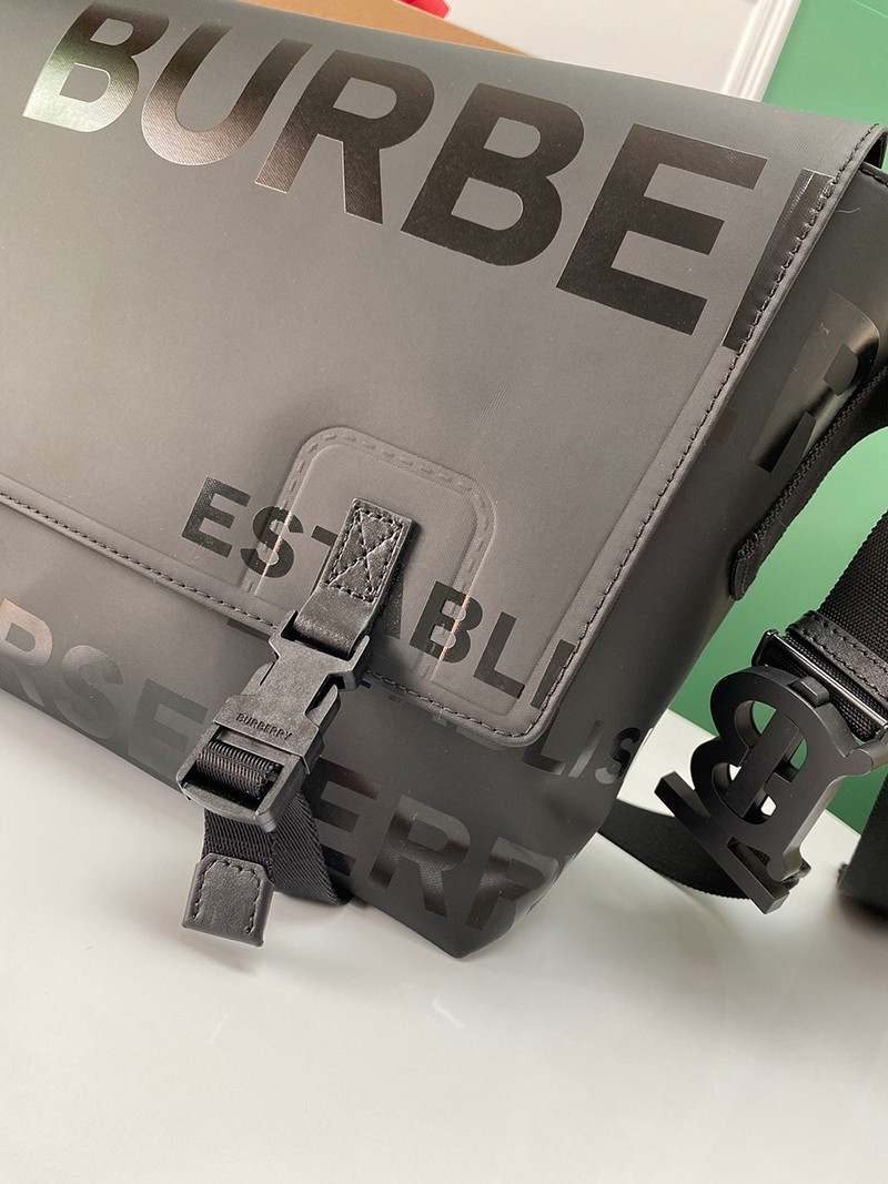 定番大人気！バーバリー ショルダーバッグ コピー通販 ブラック Horseferry Print バッグ Bad49047激安送料無料