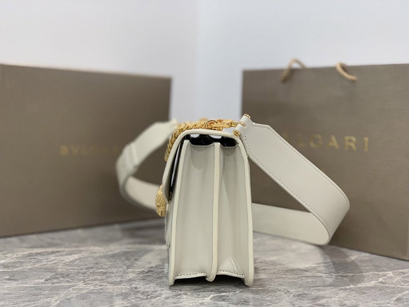 送料込【ブルガリ】新色! SERPENTI FOREVER 白 ナッパ ハンドバッグ Buy87368通販
