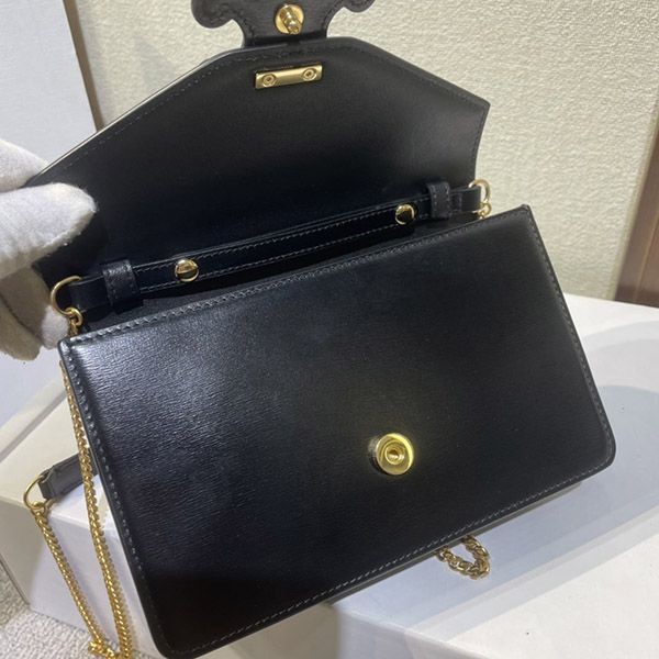 セリーヌ ティーン キュイル トリオンフバッグ コピー ブラック Cee87154N級品
