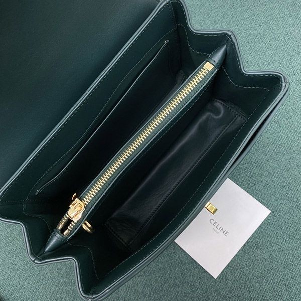 ☆超人気☆セリーヌ 16（セーズ） 偽物 ミディアム ショルダーバッグ グリーン【3サイズ】 Cem85504激安通販サイト