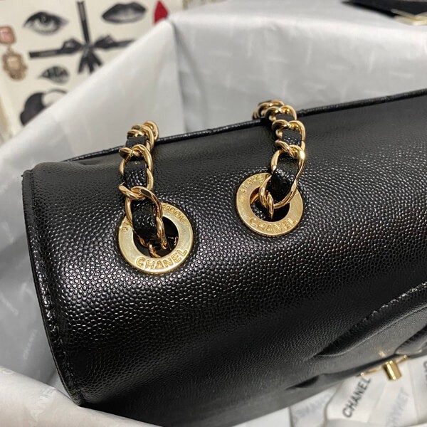 【シャネル】大人可愛い♪トップハンドル フラップ バッグキャビアスキン58608N級品