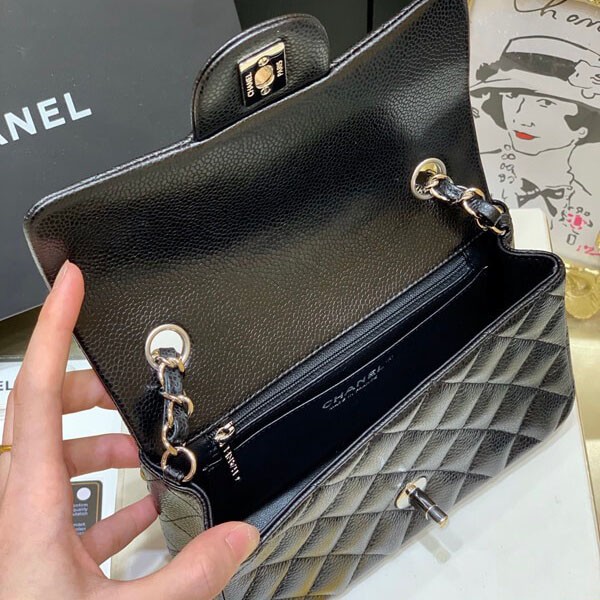 【セレブ多数愛用】希少カラーシャネルキャビアスキンミニフラップバックminiFLAP cc2108272N級品