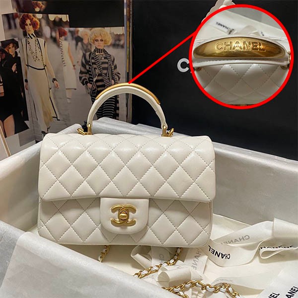 シャネル トップハンドル ミニフラップバック 偽物 she17495