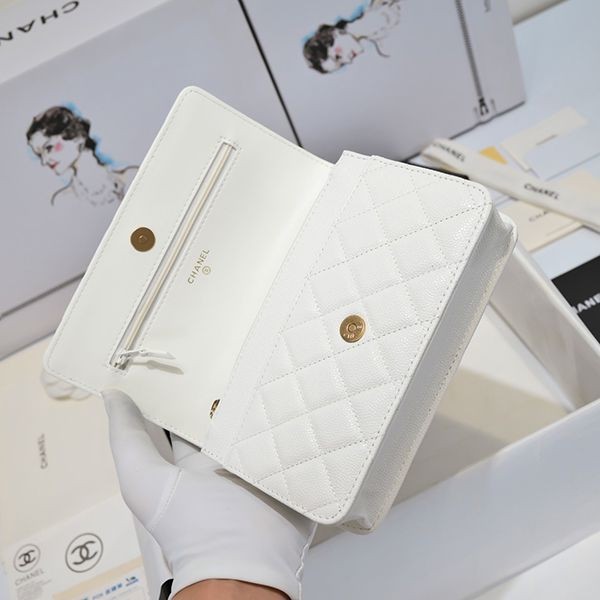 世界中で大人気♪シャネル チェーンウォレット ブラック グレー キルト コピー she53918高い品質