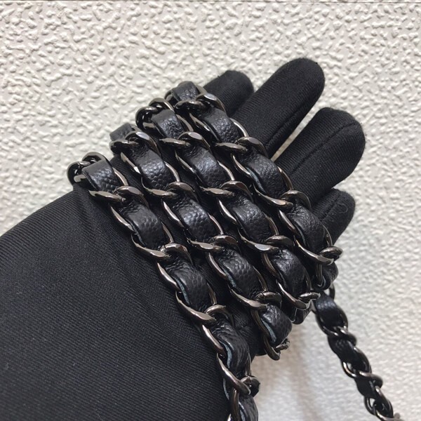 関税負担なしシャネル キャビアスキン ショルダーバッグブラックshn61668高い品質