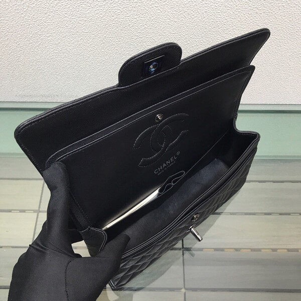 関税負担なしシャネル キャビアスキン ショルダーバッグブラックshn61668品質保証
