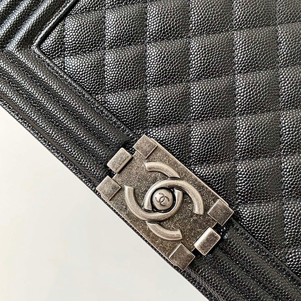 シャネル ボーイシャネル25cm コピー ブラック/シルバー金具 shw99193代引きを販売