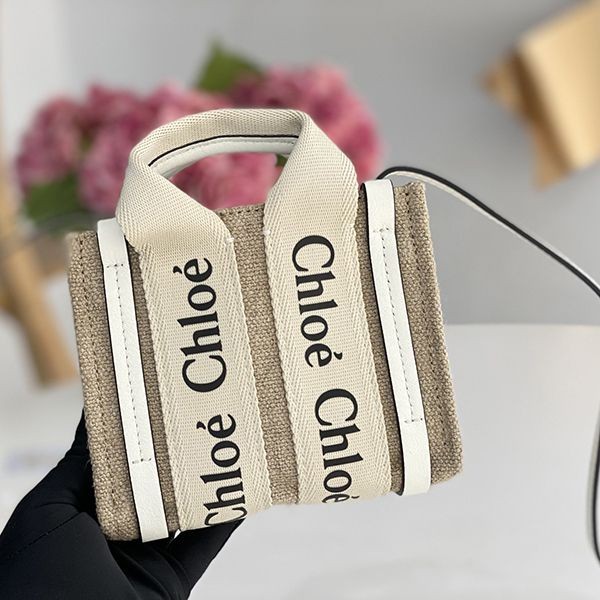 目を惹くカラークロエ WOODY スーパーコピー ミニトートバッグ リネンキャンバス chw75415激安送料無料