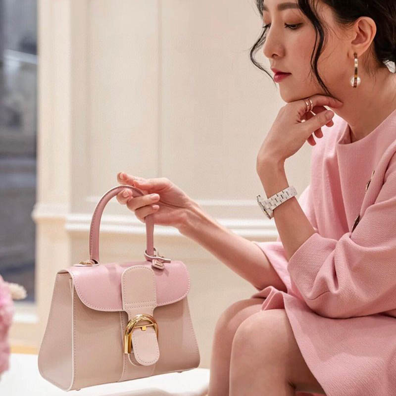 21-22AW【DELVAUX 偽物】カーフスキン ブリヨン ショルダー ハンドバッグ Dec86191人気
