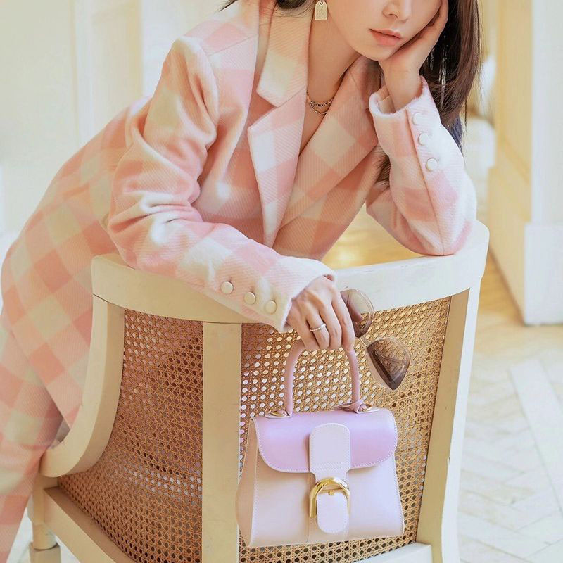 21-22AW【DELVAUX 偽物】カーフスキン ブリヨン ショルダー ハンドバッグ Dec86191最高級