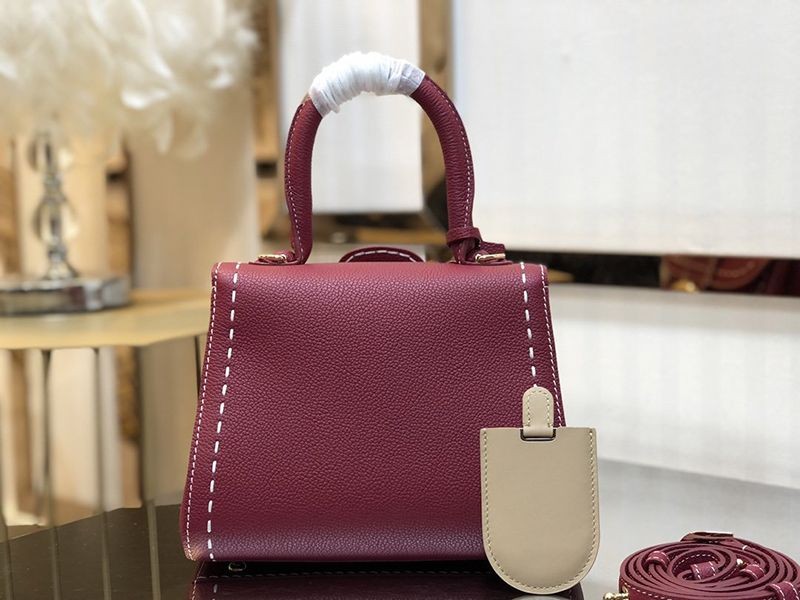 ★日本!!人気！デルボー ブリヨン Ivoryステッチ 偽物 ミディアムハンドバッグ Den39829激安送料無料