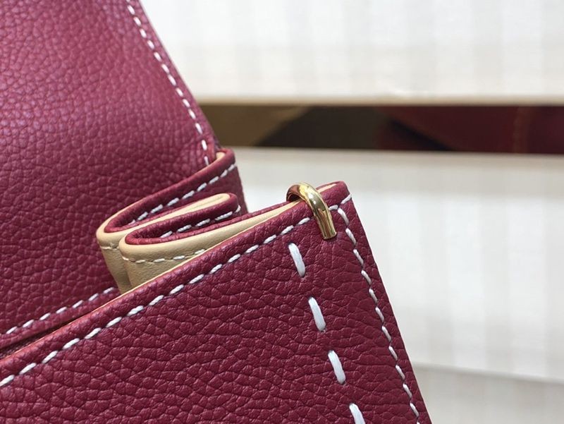 累積売上総額第１位！デルボー ブリヨン Ivoryステッチ ミディアムハンドバッグ コピー Deq07021N級品