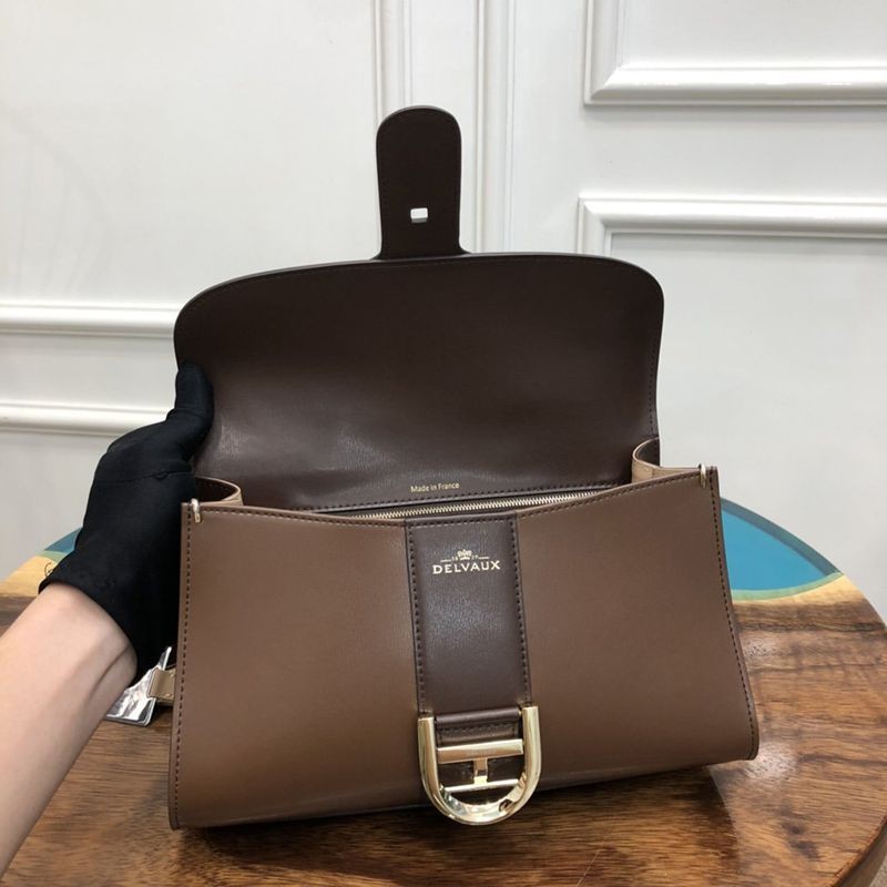 定番【DELVAUX コピー】カーフスキン ブリヨン MM ショルダー ハンドバッグ 3サイズ Des63290最高級