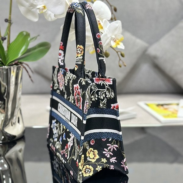 容量大!!ディオール ブックトート コピー Dior Petites Fleurs刺繍 deb77065激安送料無料