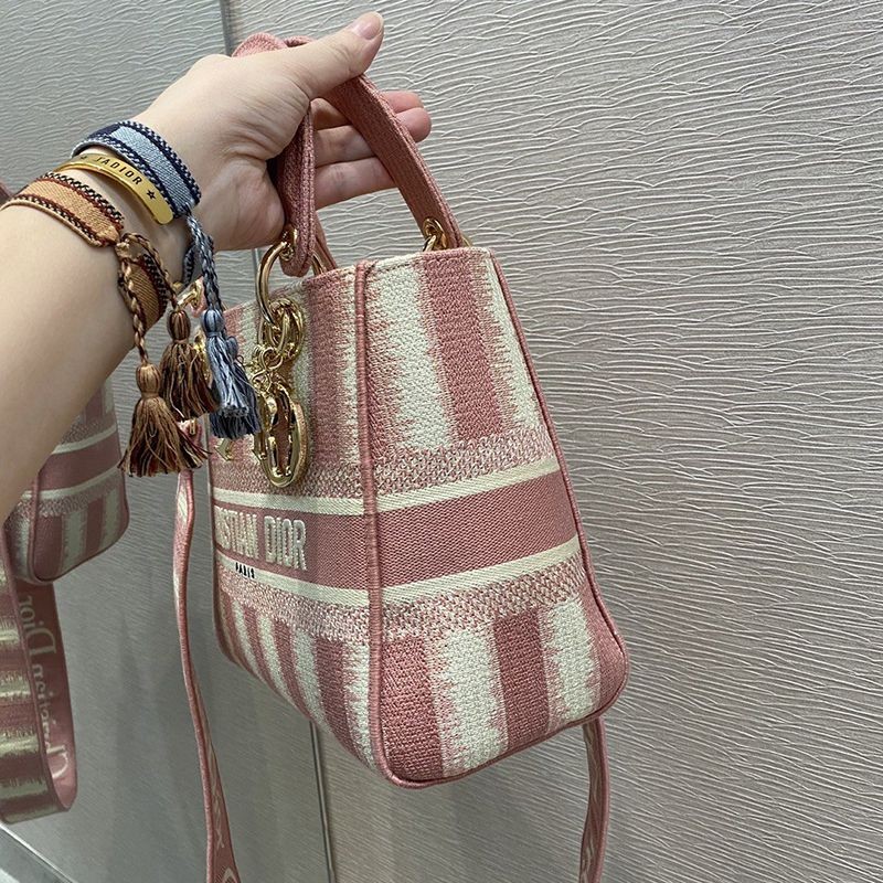 21SS★新作★ディオール★LADY D-LITE ミディアムバッグコピー★ピンク M0565ORFQ_M912 deh15309激安送料無料