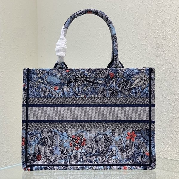 ☆超人気☆ディオール ブックトート 偽物 Jardin Magique刺繍 dek26998高い品質