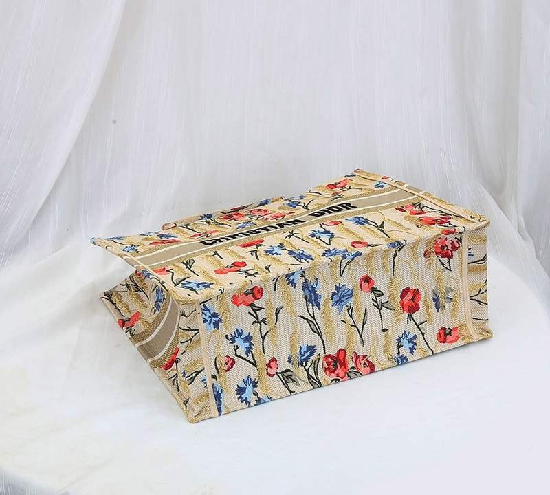 超希少！ディオール 偽物 ブックトート ハイビスカス刺繍 2サイズ den85817N級品