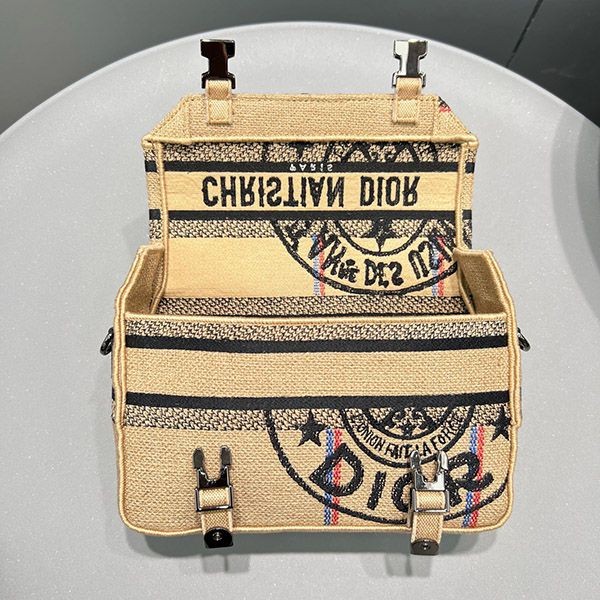 春もの新作ディオールキャンプ コピー スモールバッグ ディオール ユニオン ジュートキャンバス der62628最高級