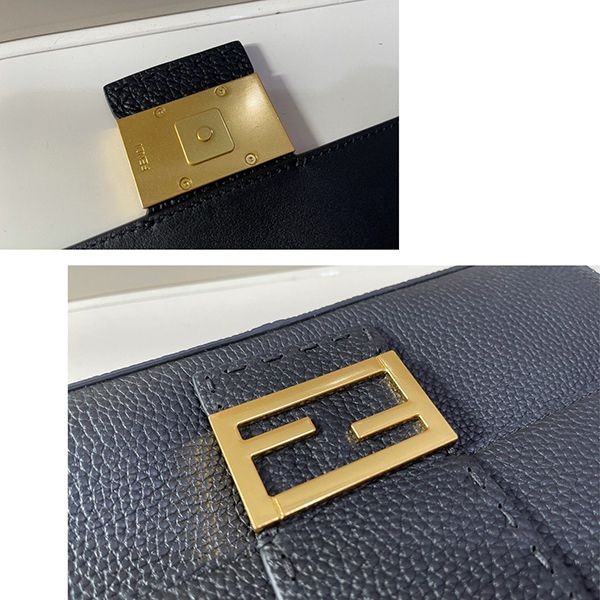 激安価格！フェンディ マイクロ フラット バゲット レザー バッグ コピー fed13953N級品