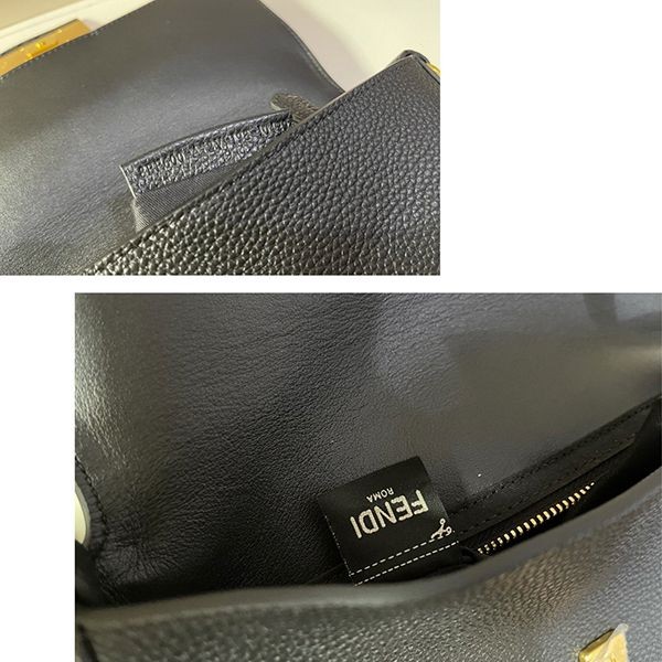 激安価格！フェンディ マイクロ フラット バゲット レザー バッグ コピー fed13953代引きを販売