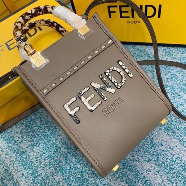 フェンディ サンシャインショッパー コピー エラフレザー ミニバッグ fei21852人気