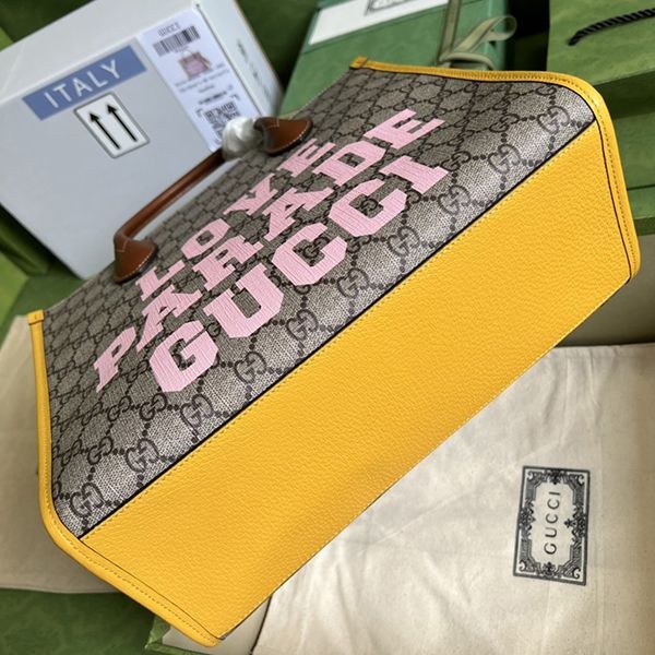 送料込グッチ 100周年 ハンドバッグ 偽物 ブラウン トートバッグにも gua50621激安送料無料