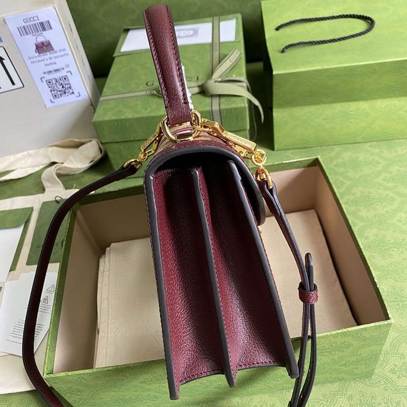 人気No1グッチ〔オフィディア コピー〕ウェブ付き スモールトップハンドルバッグ guk21393高い品質