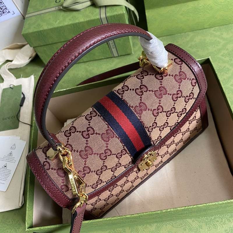 人気No1グッチ〔オフィディア コピー〕ウェブ付き スモールトップハンドルバッグ guk21393最高級