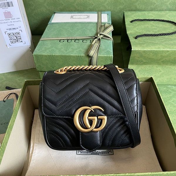 最高な材質 グッチ GGマーモント キルティング ミニ バッグ コピー guk41824N級品
