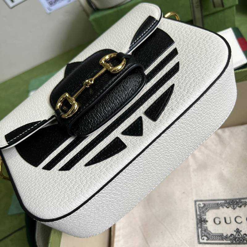 新作限定【グッチ アディダス】ホースビット 1955 ミニバッグ コピー 4色 gum33186100%安全に到着