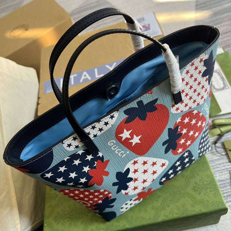 大人気！グッチ ストロベリー コピー スター トートバッグ gux14154N級品