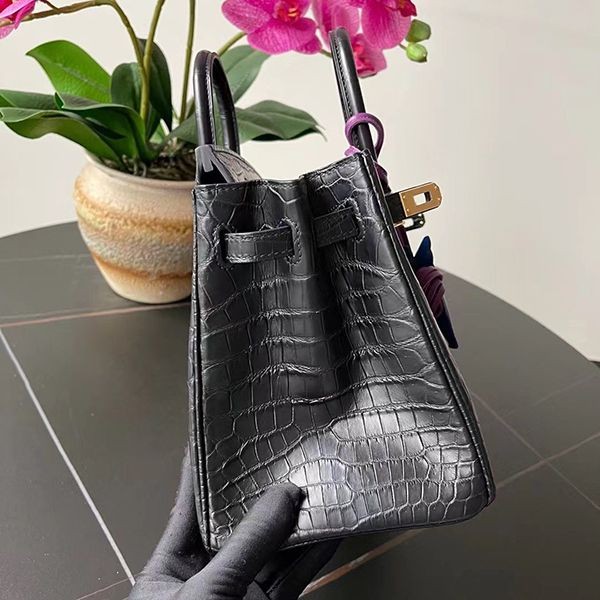 新色☆希少 エルメス クロコダイル  バーキン 25 eri58452人気