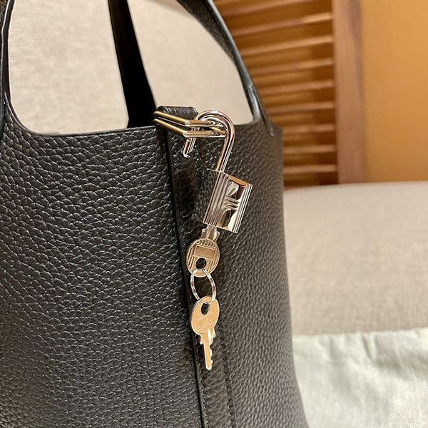 エルメス ハンドバッグ ピコタンロック コピー MM シルバー金具 erj92546N級品