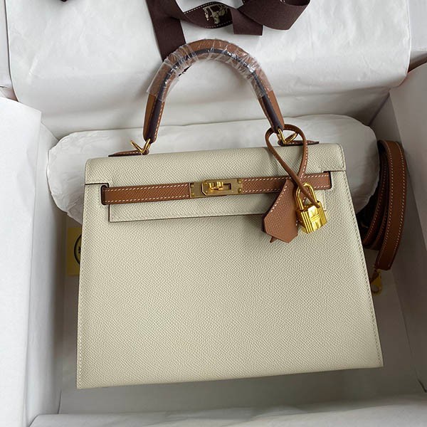 ★日本!!人気！エルメス コピー ケリー 25cm 外縫い エプソン ゴールド金具 erk42383