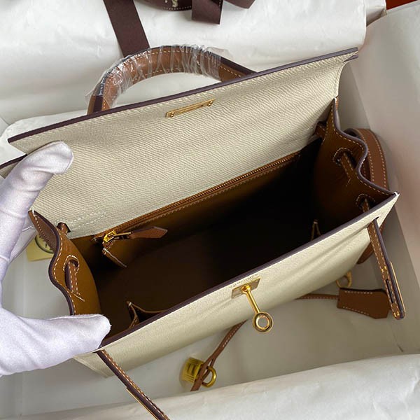 ★日本!!人気！エルメス コピー ケリー 25cm 外縫い エプソン ゴールド金具 erk42383代引きを販売