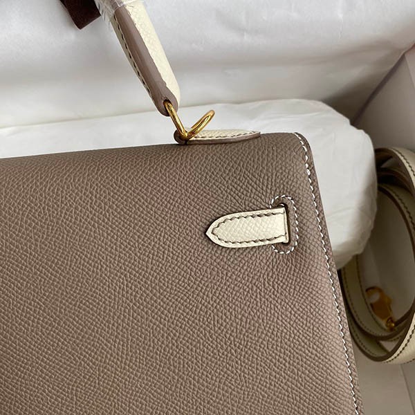 エルメス 偽物 ケリー 25cm 外縫い エプソン ゴールド金具 ern16153高い品質