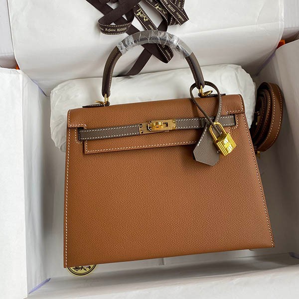 売上総額１位！エルメス ケリー コピー 25cm 外縫い エプソン ゴールド金具 ero06996
