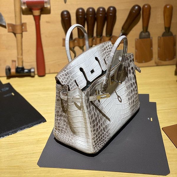 希少色 エルメス バーキン30 クロコダイル ヒマラヤ コピー シルバー金具 erp08775N級品