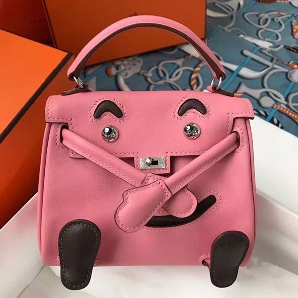 超希少！エルメス ケリードール コピー ピンク シルバー金具 ert36465