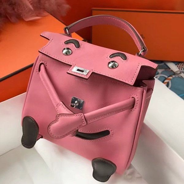 超希少！エルメス ケリードール コピー ピンク シルバー金具 ert36465代引きを販売