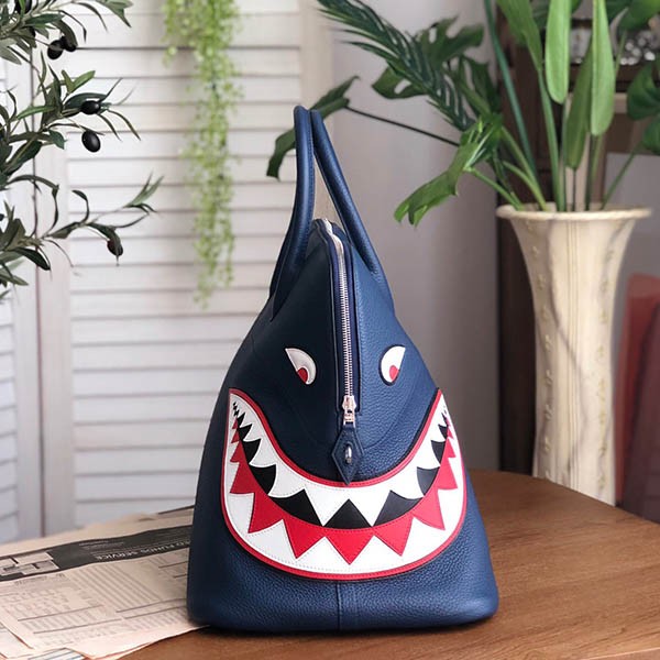 1点限り！エルメス ボリード シャーク コピー 45cm ブルーニュイ ert71674通販